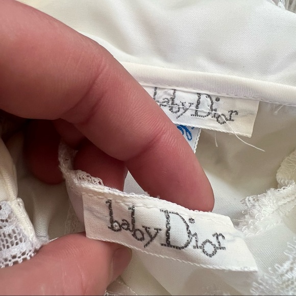 Vintage Christening Gown Baby Dior Saks Fifth Avenue White Night Gown Robe Dress - Picture 10 of 10